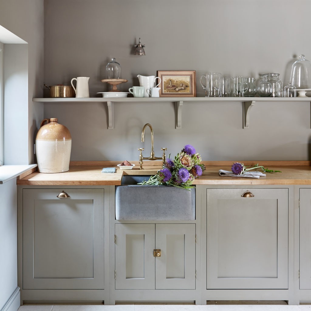 Kitchen in Flaxen Grey - Edward Bulmer Natural Paint